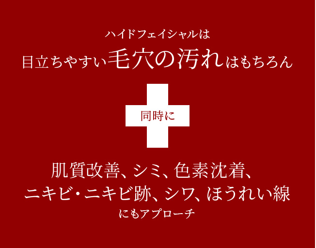 ハンドフェイシャルは毛穴の汚れと同時に各種症例にもアプローチ